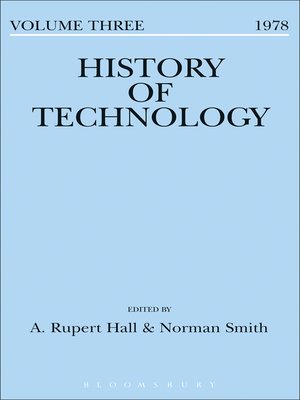 cover image of History of Technology Volume 3